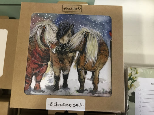 Christmas ponies - pack of 8 cards