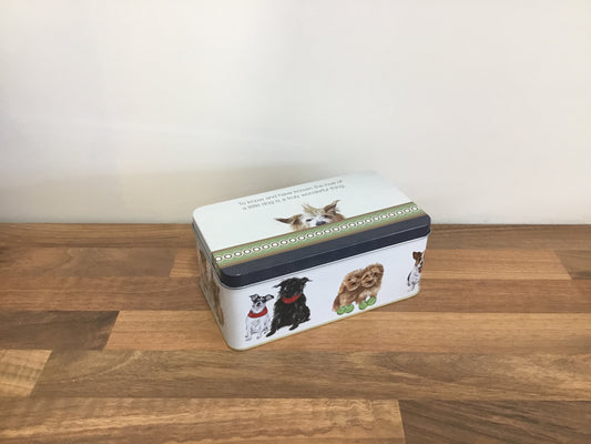 Dog storage tin