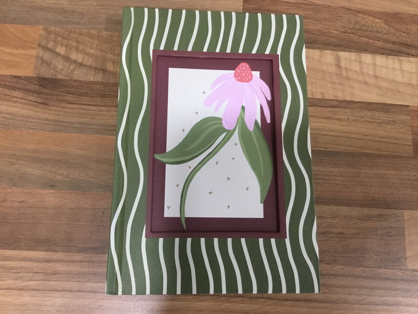 Open framed notebook - Pink Daisy Flower