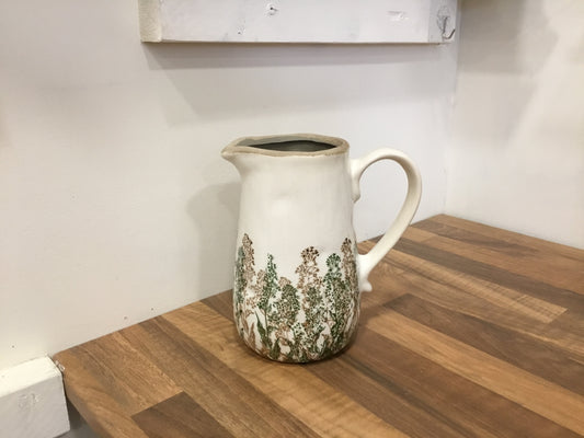 Green & natural foliage. Jug