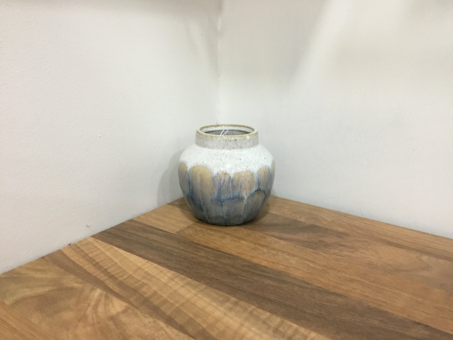 Small reactive glaze vase