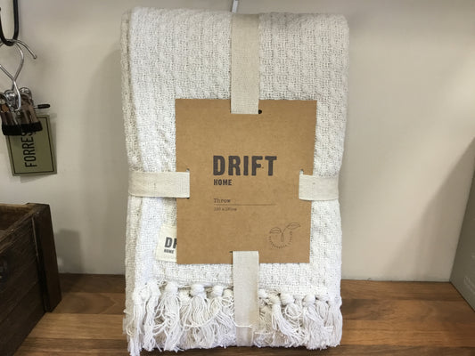 Cream woven throw