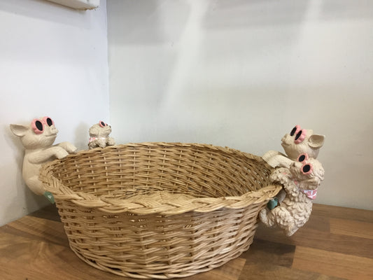 Pot hangers. Pig and Cocapoo with sunglasses.