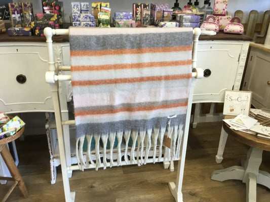 Terracotta strip scarf