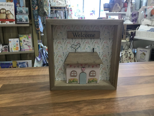 Wooden WELCOME house plaque