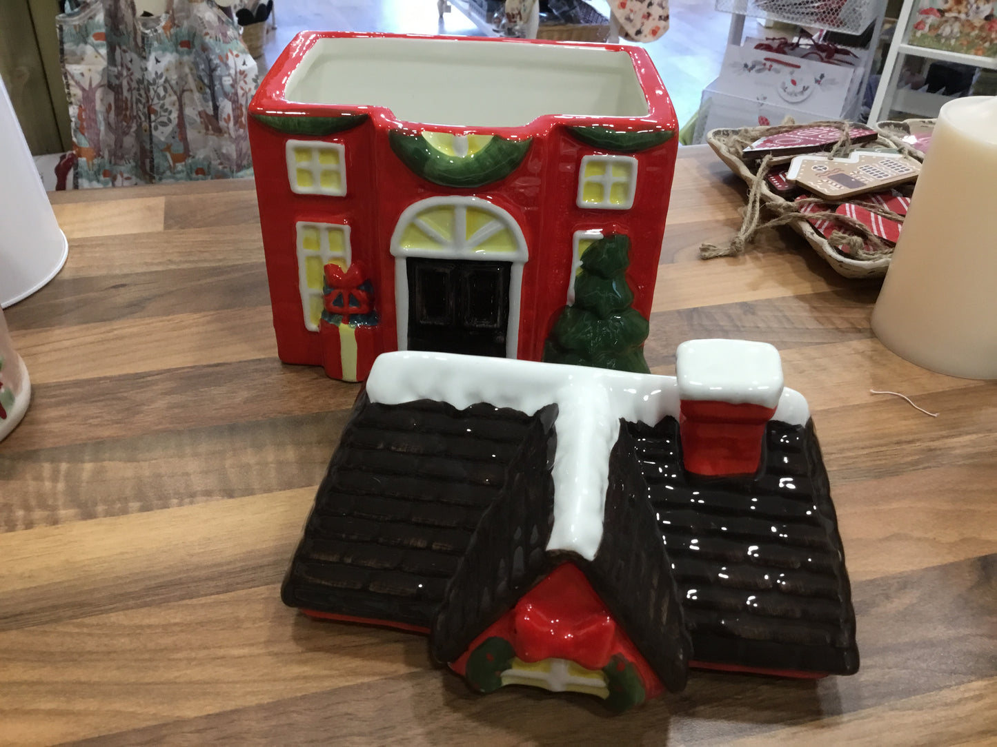 Christmas House Cookie Jar