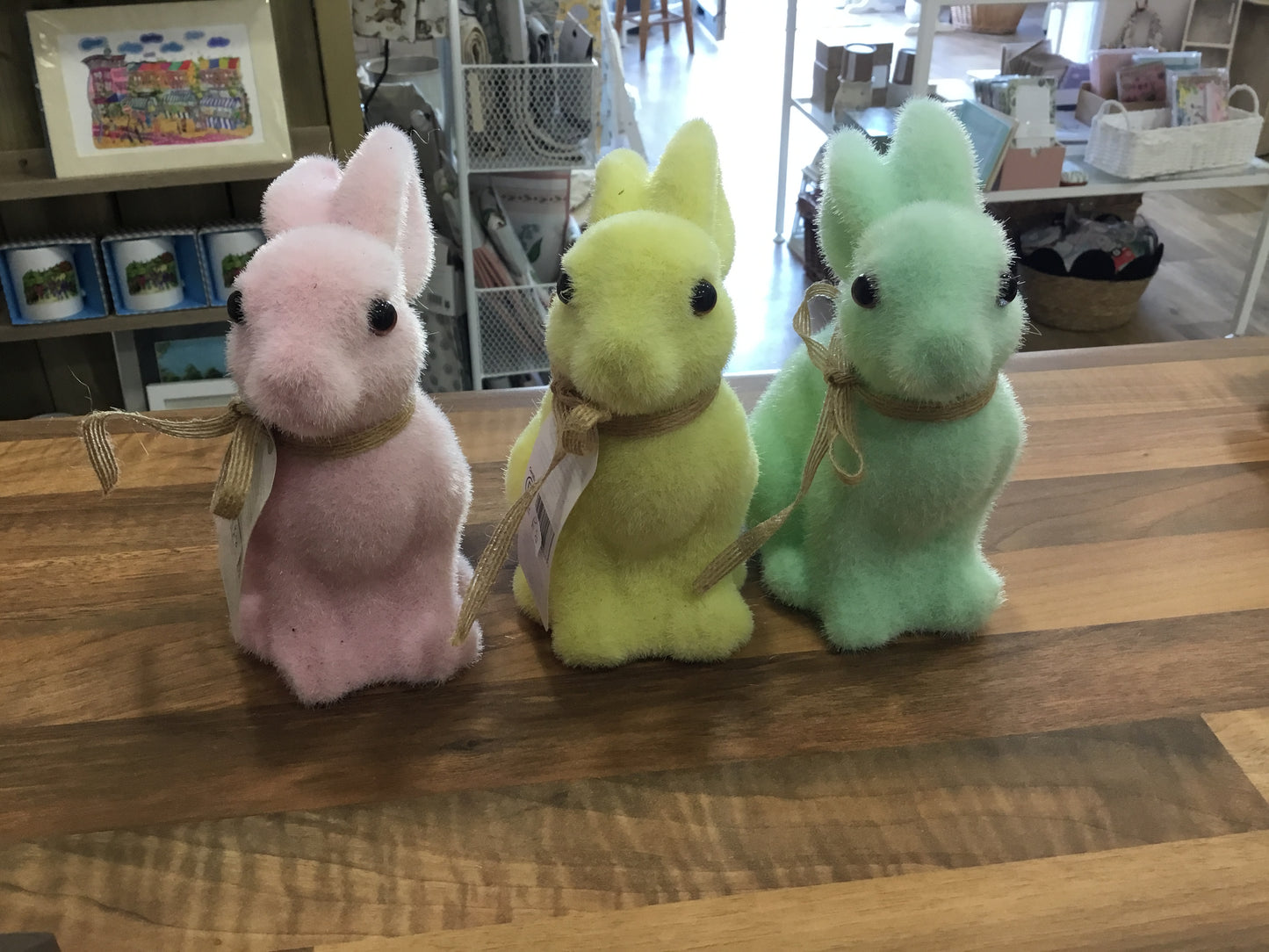Bunny in three colours.
