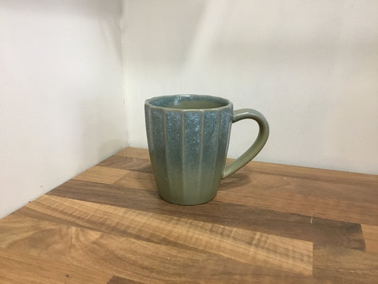 Green stoneware mug