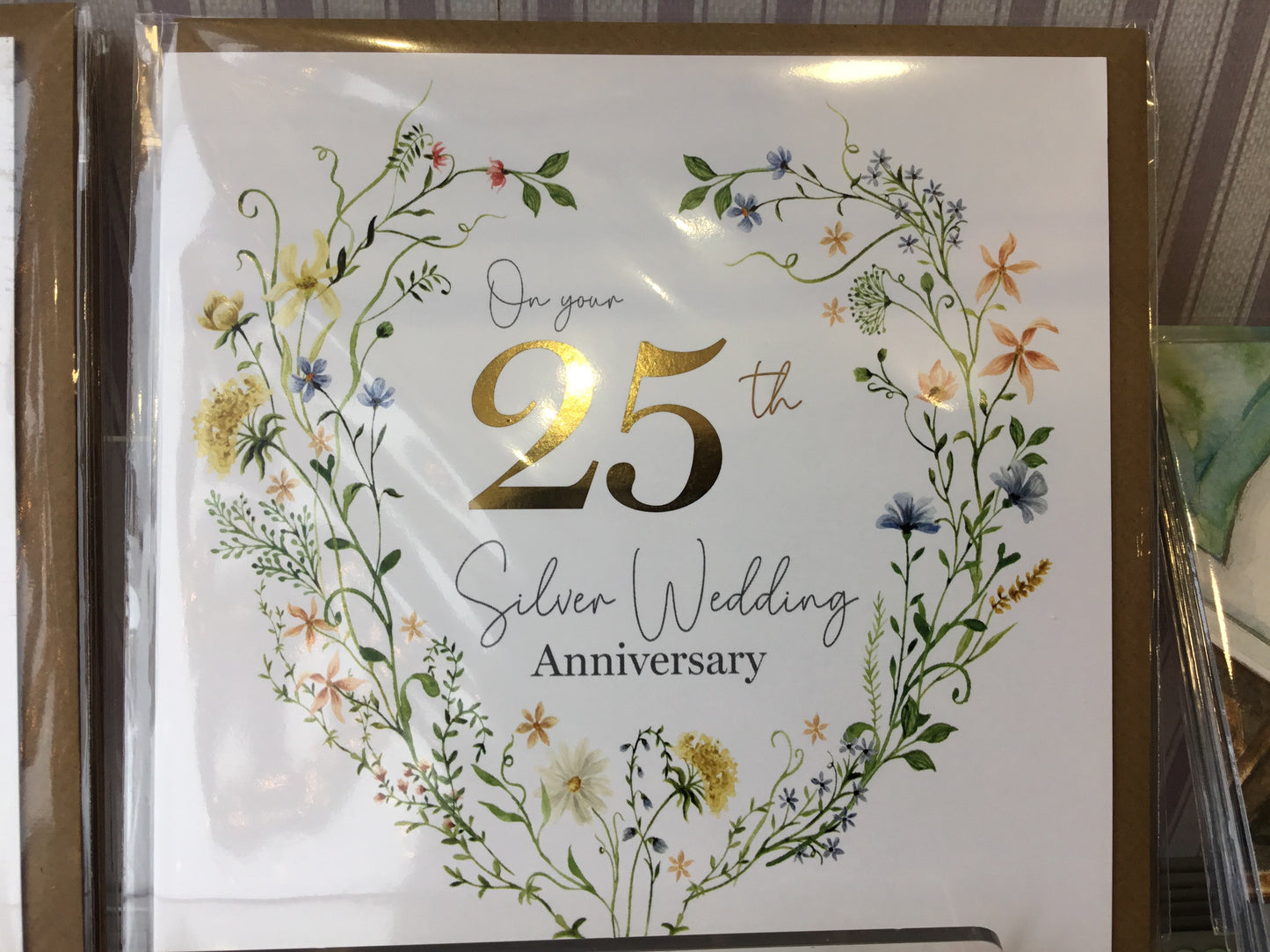 25th Silver Wedding card