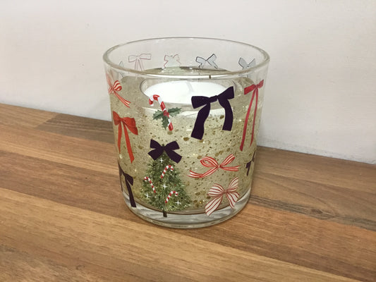 Christmas Bows LED Candle