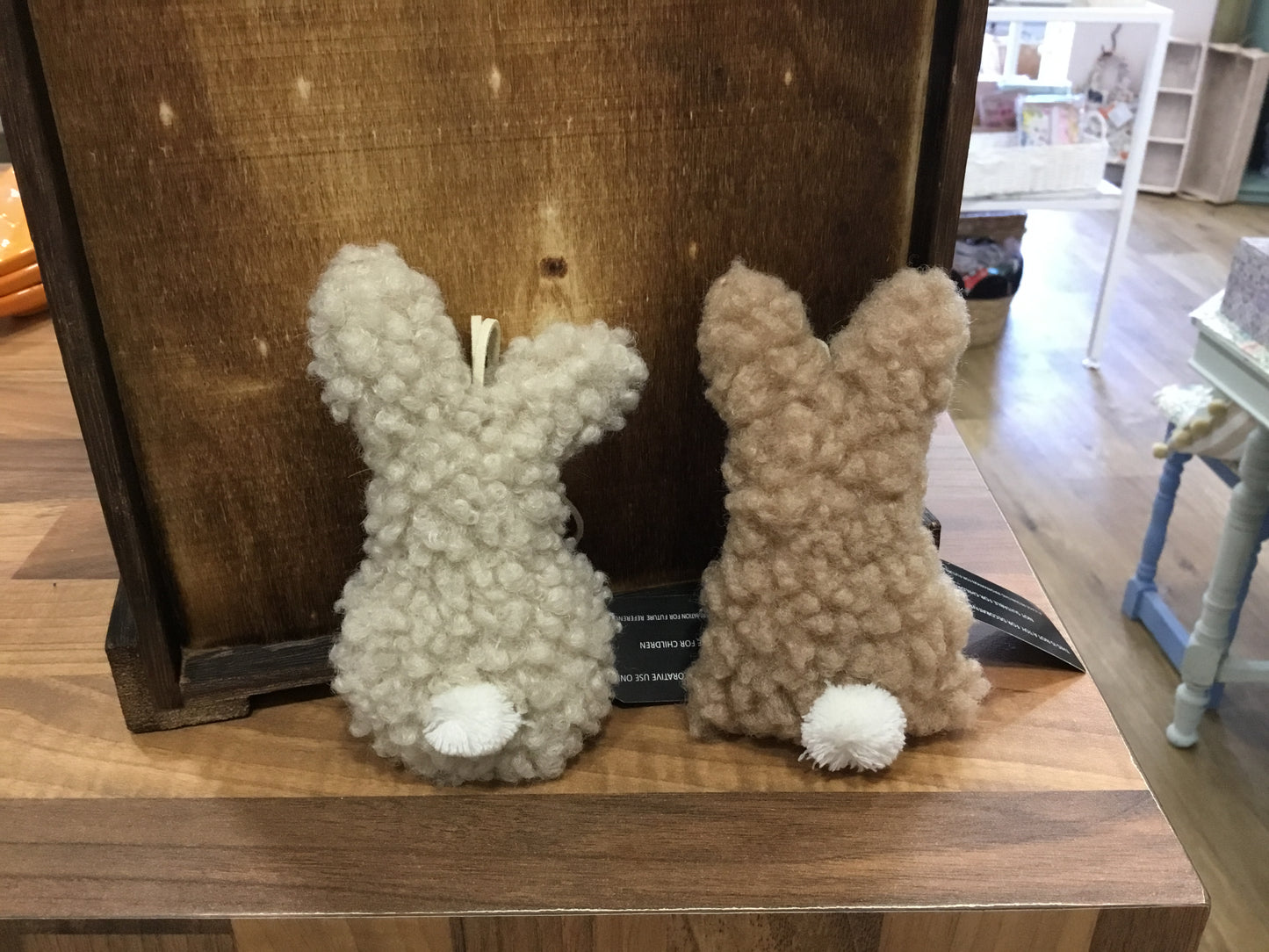 Hanging bunny.