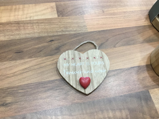 Wooden valentines heart