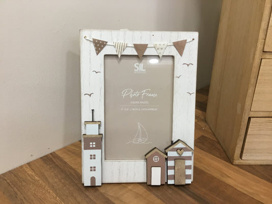 Beach hut picture frame