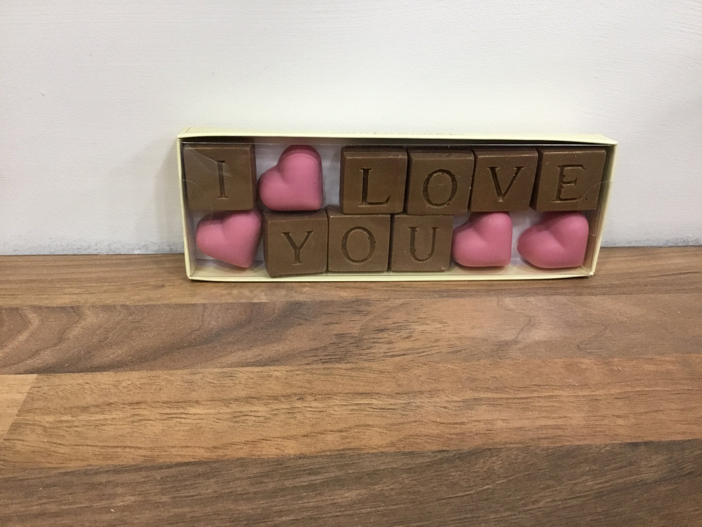 I love you chocolate message