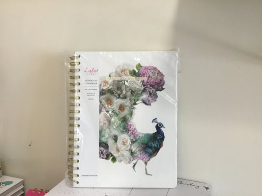 Peacock Notebook Organiser by Lola Design