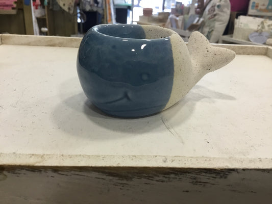 Ceramic whale T Light Holder
