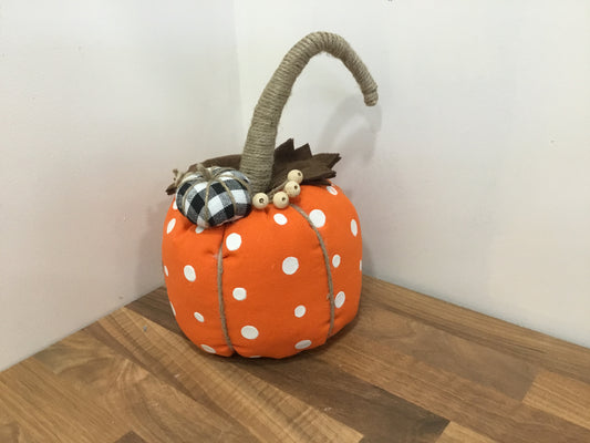 Large fabric orange pumpkin