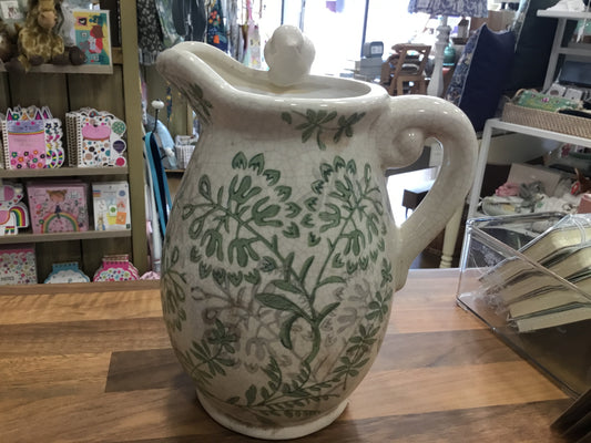 Bird design crackle vase