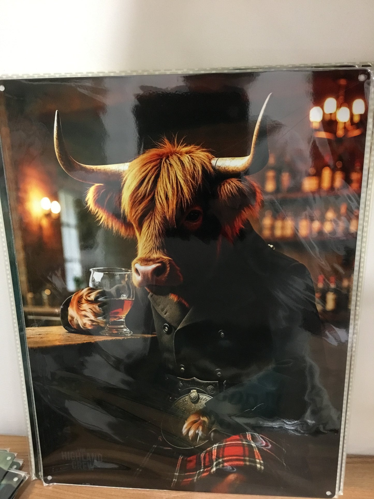 Highland Cow with Whiskey