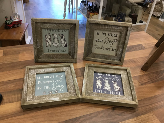 Dog themed plaques