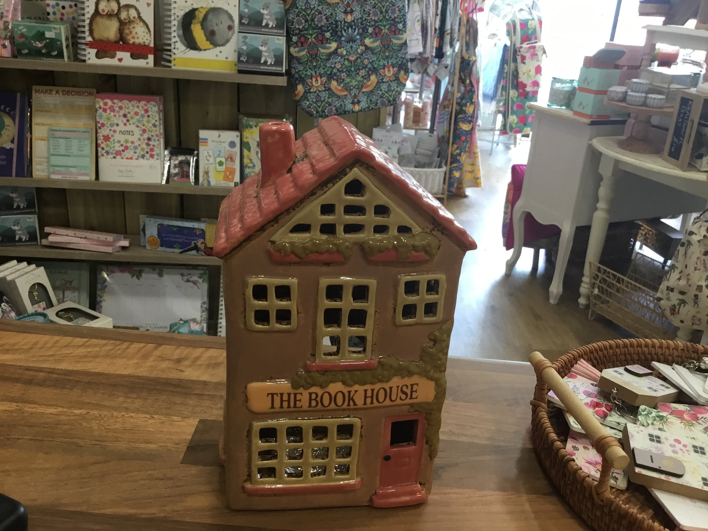 The Book House ceramic t light holder