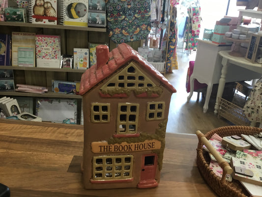 The Book House ceramic t light holder