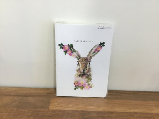 Lola Design - Floral Rabbit notebook
